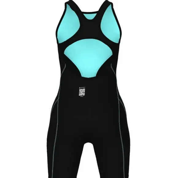 ARENA POWERSKIN IMPULSO JR GIRLS BLACK TEAL 008605 SIz 26 SWIMSUIT $210 MSRP Outdoor Games